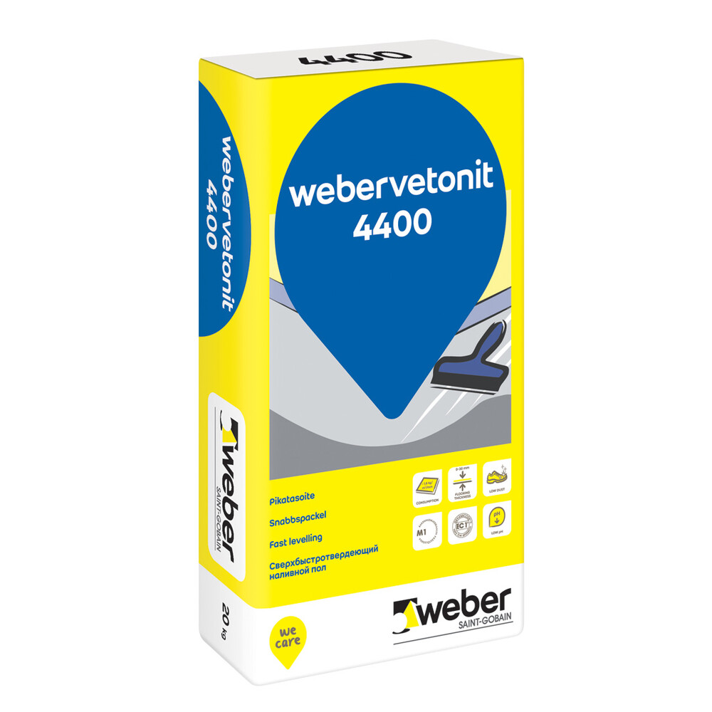 pašizlīdzinošā masa grīdām webervetonit 4400